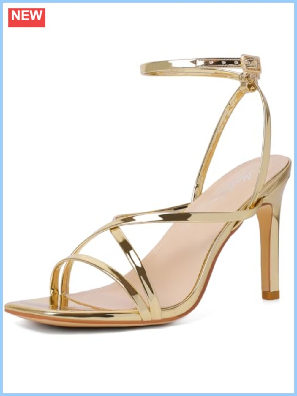 Strappy Square Open Toe Lace Up Stiletto Heels Sandals